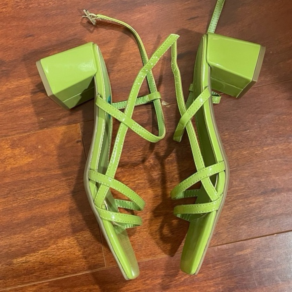 Marc Fisher Lime Green Strappy Heels